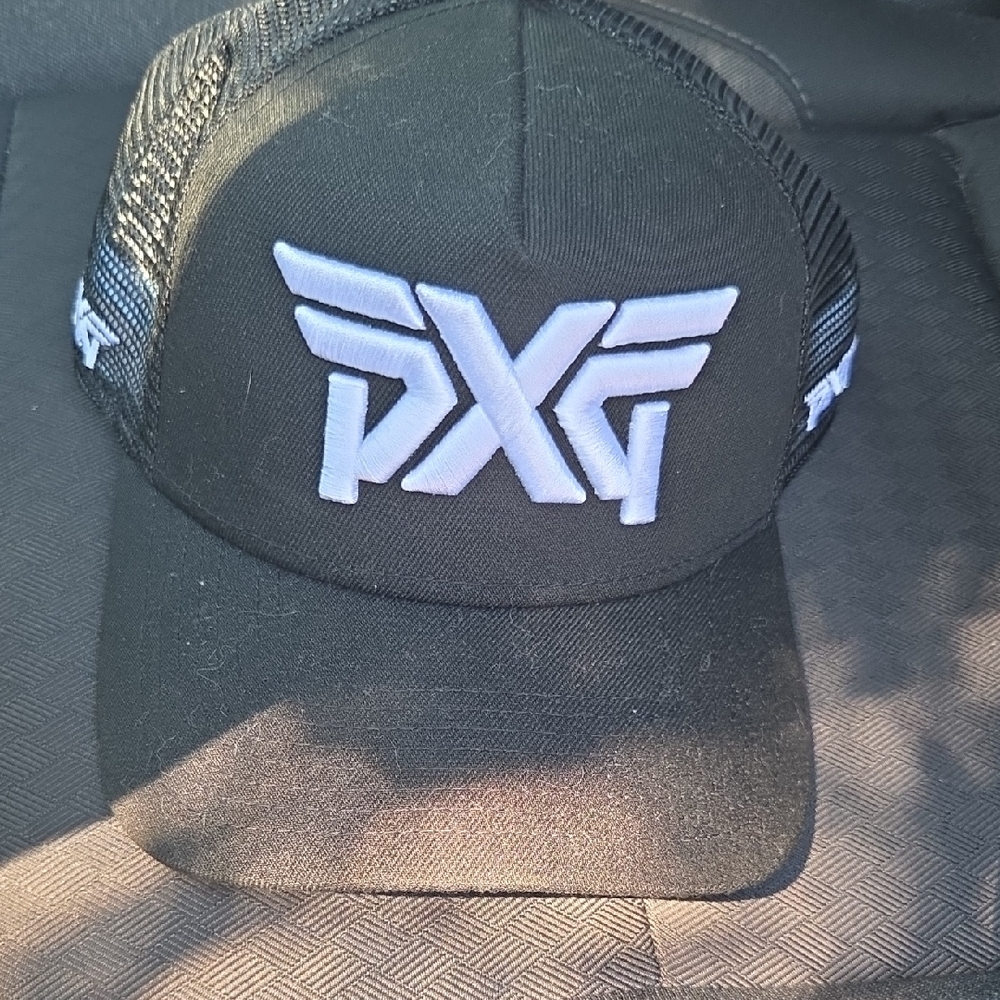 PXG Black Snapback Hat with Embroidered Logo